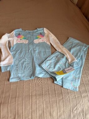 CARTER’S GIRLS COTTON 2 PIECE PJ SET, SIZE 14, NEW